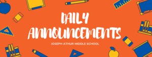 Daily Announcements for January 16, 2020
