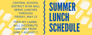 2020 Summer Lunch Schedule